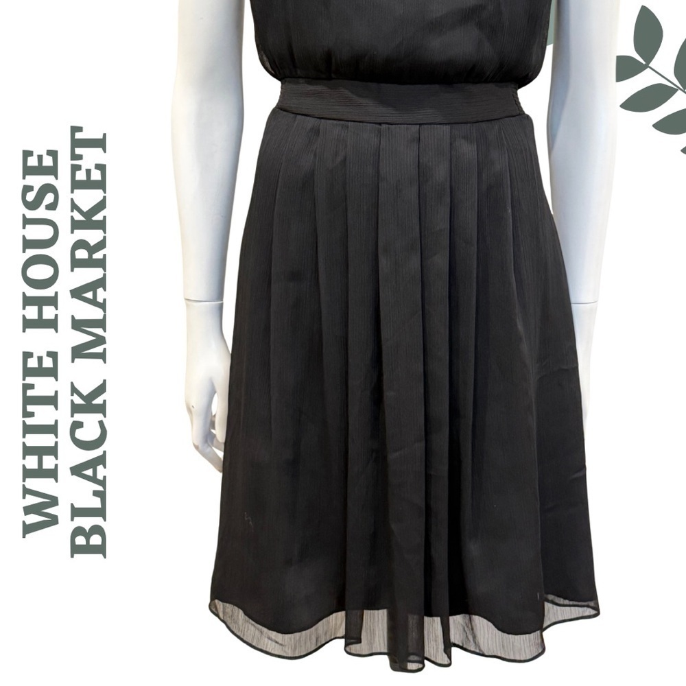 White House Black Market | Classic Black Sleeveless Dress (Size 6) - Picture 6 of 8